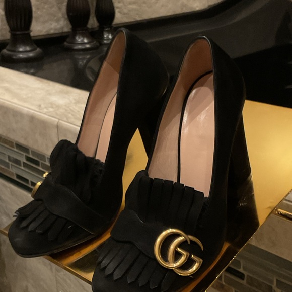 Gucci Suade GG black heel - Picture 3 of 3
